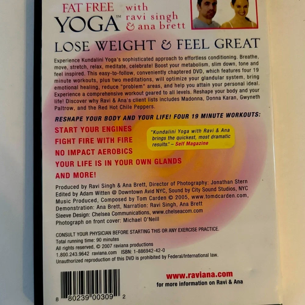 Fat Free Yoga DVD- great preowned condition - Picture 2 of 4